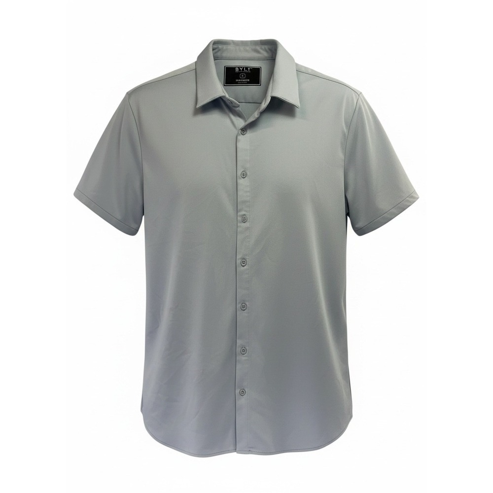 BYLT Premium Basics Executive Fit Mens Large Light Blue Button Down  Shirt (Y37)